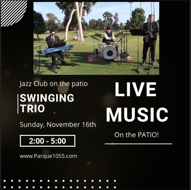 Live jazz, patio sunshine, and cocktails… the perfect Sunday mix 🎶☀️🍹
The Swinging Trio returns to Parque!
Sunday, Nov 16th | 2–5PM
Come relax, sip, and vibe.
#livemusic #restaurant #bar #goodvibes #sunday #familytime #relax #foodie #yummy #eats #805events #santapaula