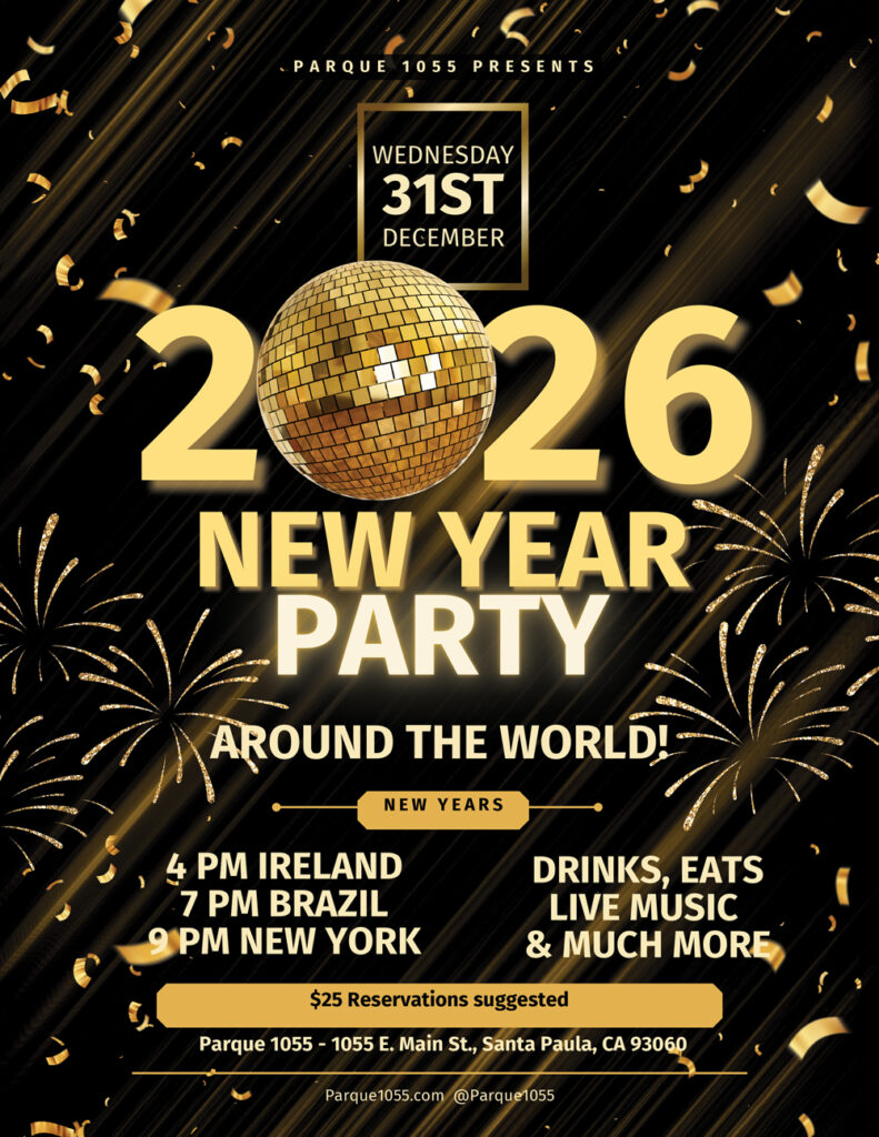 Join us for a New Year's Even party celebrating with Ireland, Brazil and New York city